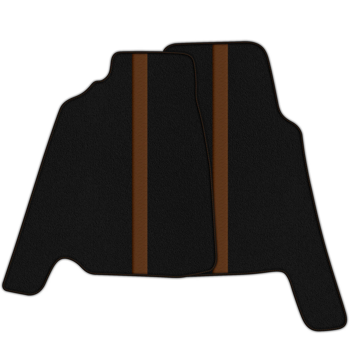 Black Floor Mats with Leather Line for Ferrari 456 (1992-2003) - Various Colors
