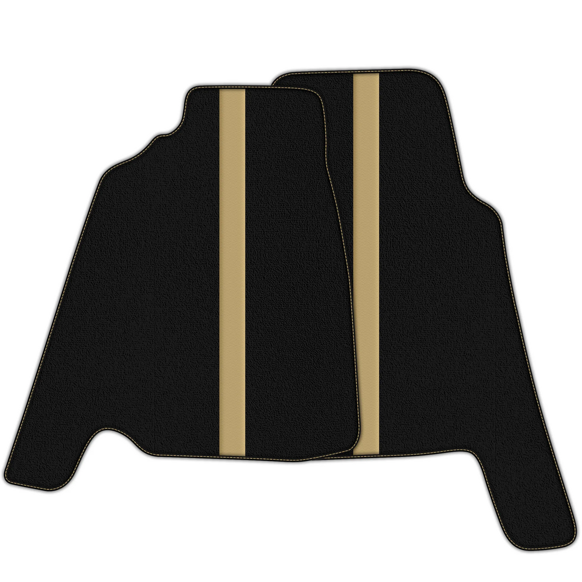 Black Floor Mats with Leather Line for Ferrari 456 (1992-2003) - Various Colors