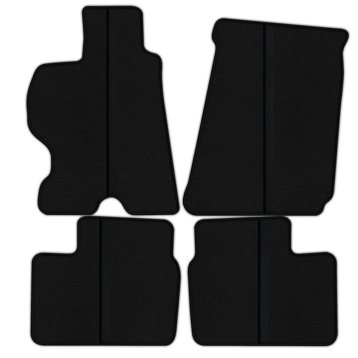Black Floor Mats with Leather Line for Ferrari FF (2011-2016) - Various Colors