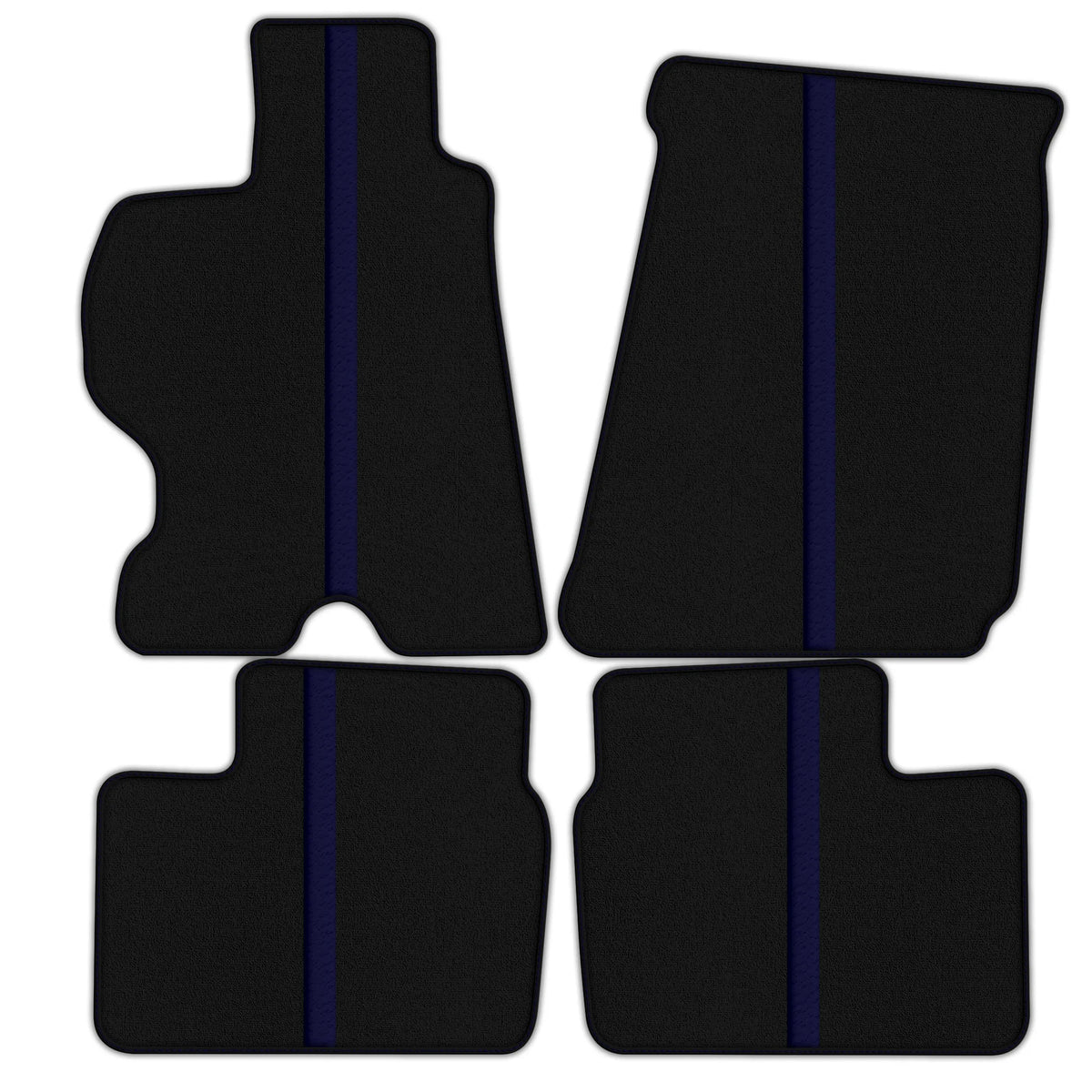 Black Floor Mats with Leather Line for Ferrari FF (2011-2016) - Various Colors