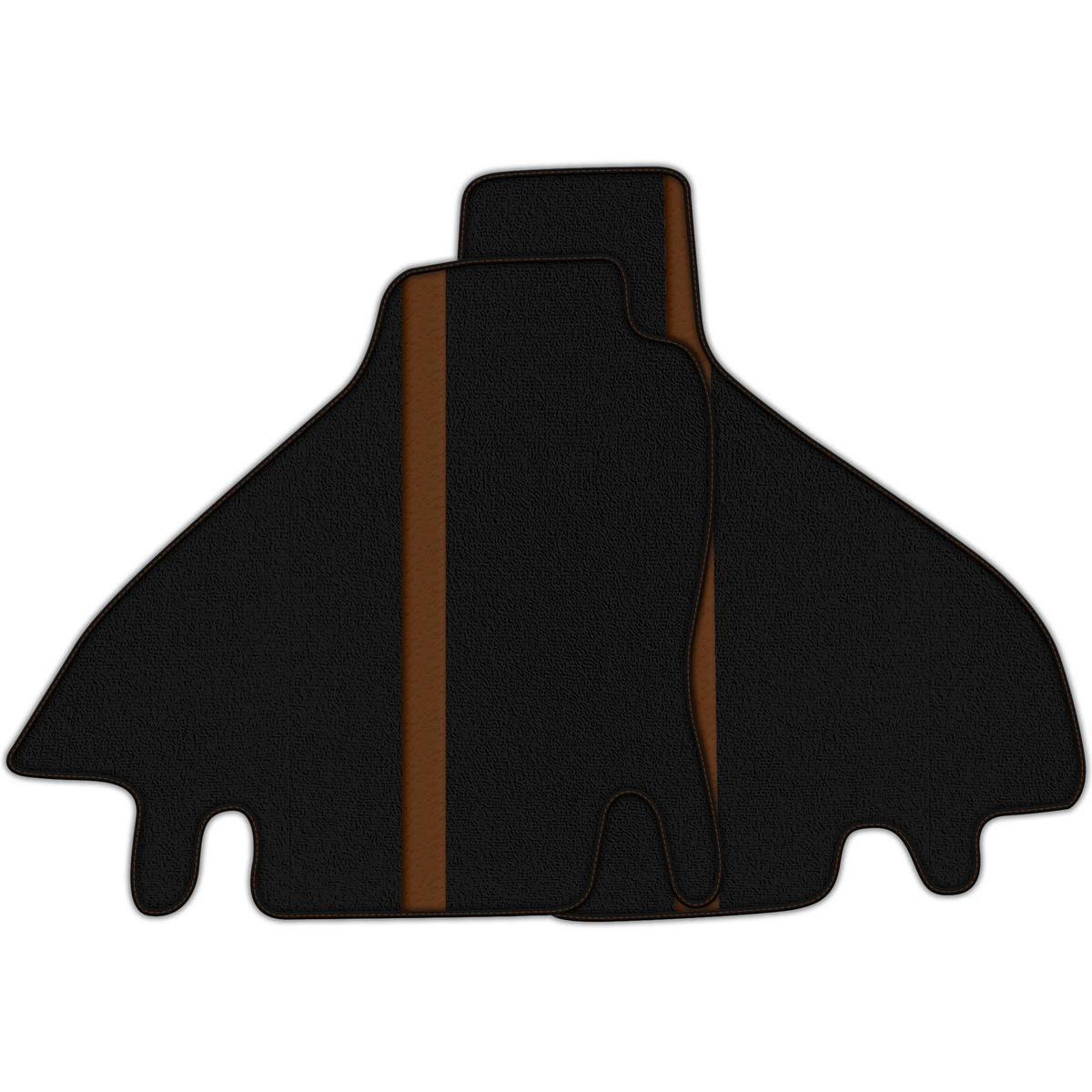 Black Floor Mats with Leather Line for Ferrari Testarossa (1984–1996) - Various Colors