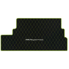 Black Leather Floor Mats for Ferrari 812 Superfast (2018-2023) with Single Diamond Pattern | Full Set Option