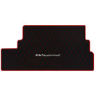 Black Leather Floor Mats for Ferrari 812 Superfast (2018-2023) with Single Diamond Pattern | Full Set Option