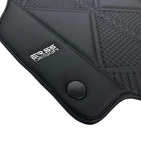 Tapis de sol en cuir noir pour Ferrari F8 Spider (2019-2023) Design ER56 - AutoWin