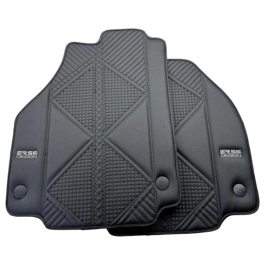 Tapis de sol en cuir noir pour Ferrari F8 Spider (2019-2023) ER56 Design - AutoWin