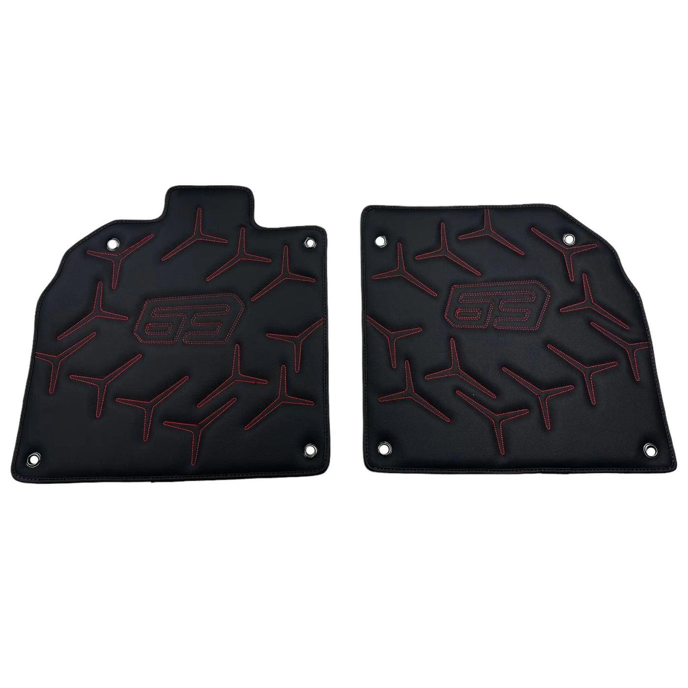 Black Leather Floor Mats for Lamborghini Aventador SVJ 63 Edition - AutoWin