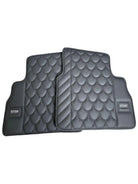 Black Leather Floor Mats For Mercedes-Benz G Class W463 (2008-2018) ER56 Design - AutoWin