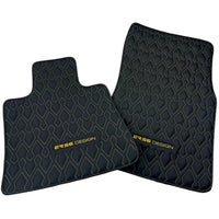 Black Leather Floor Mats for Rolls-Royce Ghost Series II (2021-2024) ER56 Design - AutoWin