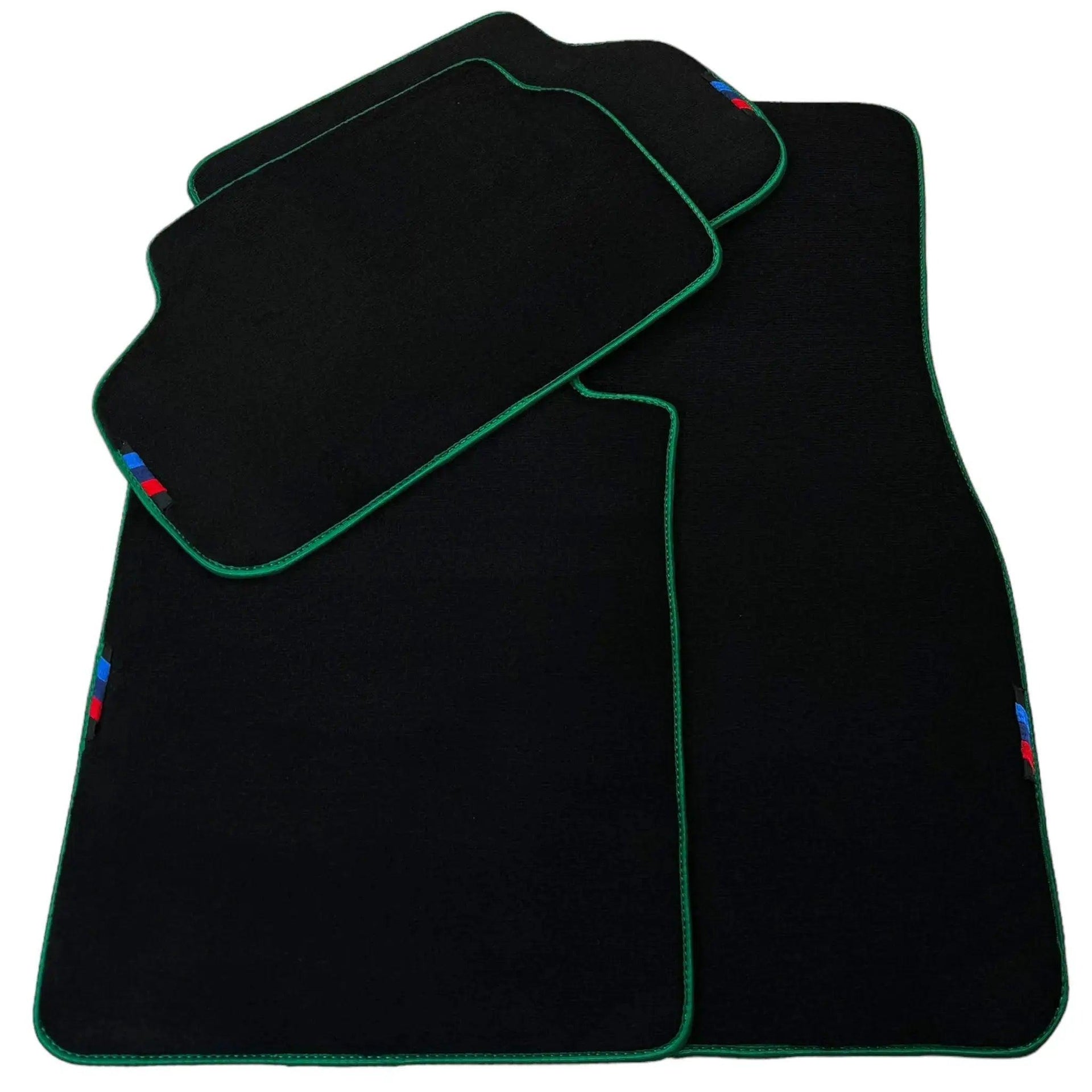 Black Mats For BMW 3 Series F31 5-doors Wagon | Green Trim - AutoWin