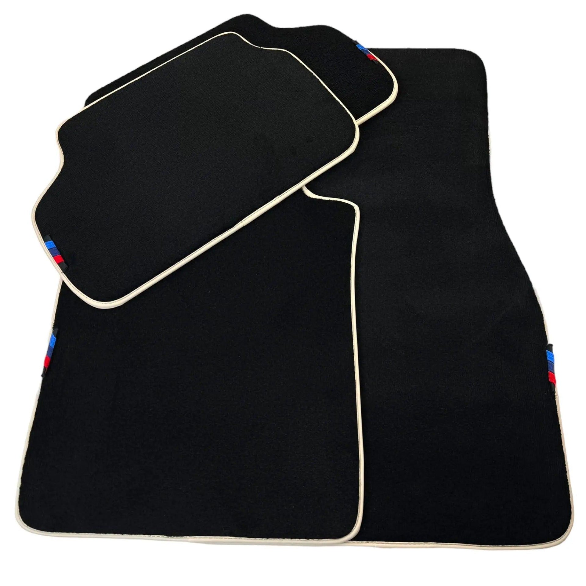 Black Mats For BMW M5 G90 (2023-2026) Sedan | Beige Trim - AutoWin