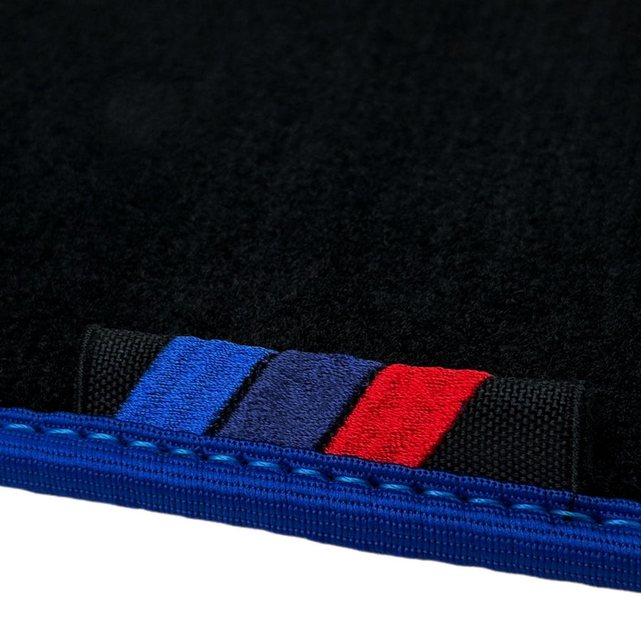 Black Mats For BMW U06 (2022-2026) | Blue Trim - AutoWin