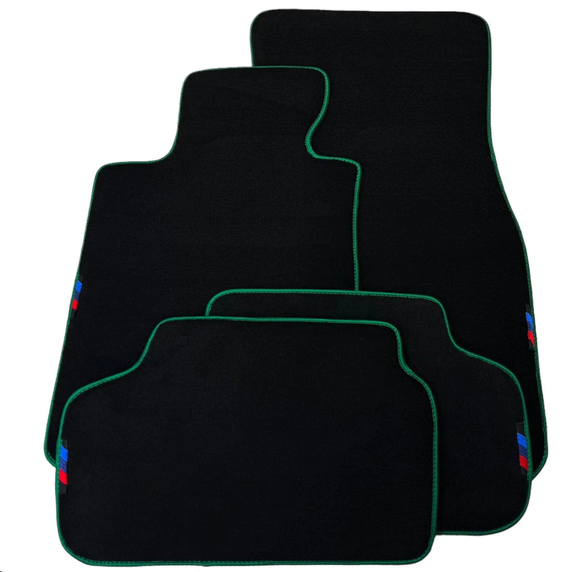 Black Mats For BMW Gran Tourer F46 (2015-2022) 5 Seats | Green Trim - AutoWin