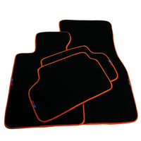Black Mats For BMW Gran Tourer F46 (2015-2022) 5 Seats | Orange Trim - AutoWin