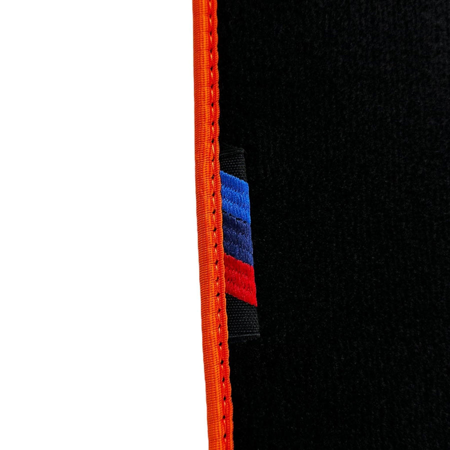 Black Mats For BMW G60 (2023-2026) Sedan | Orange Trim - AutoWin