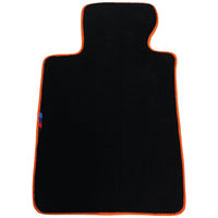 Black Mats For BMW M5 G90 (2023-2026) Sedan | Orange Trim - AutoWin