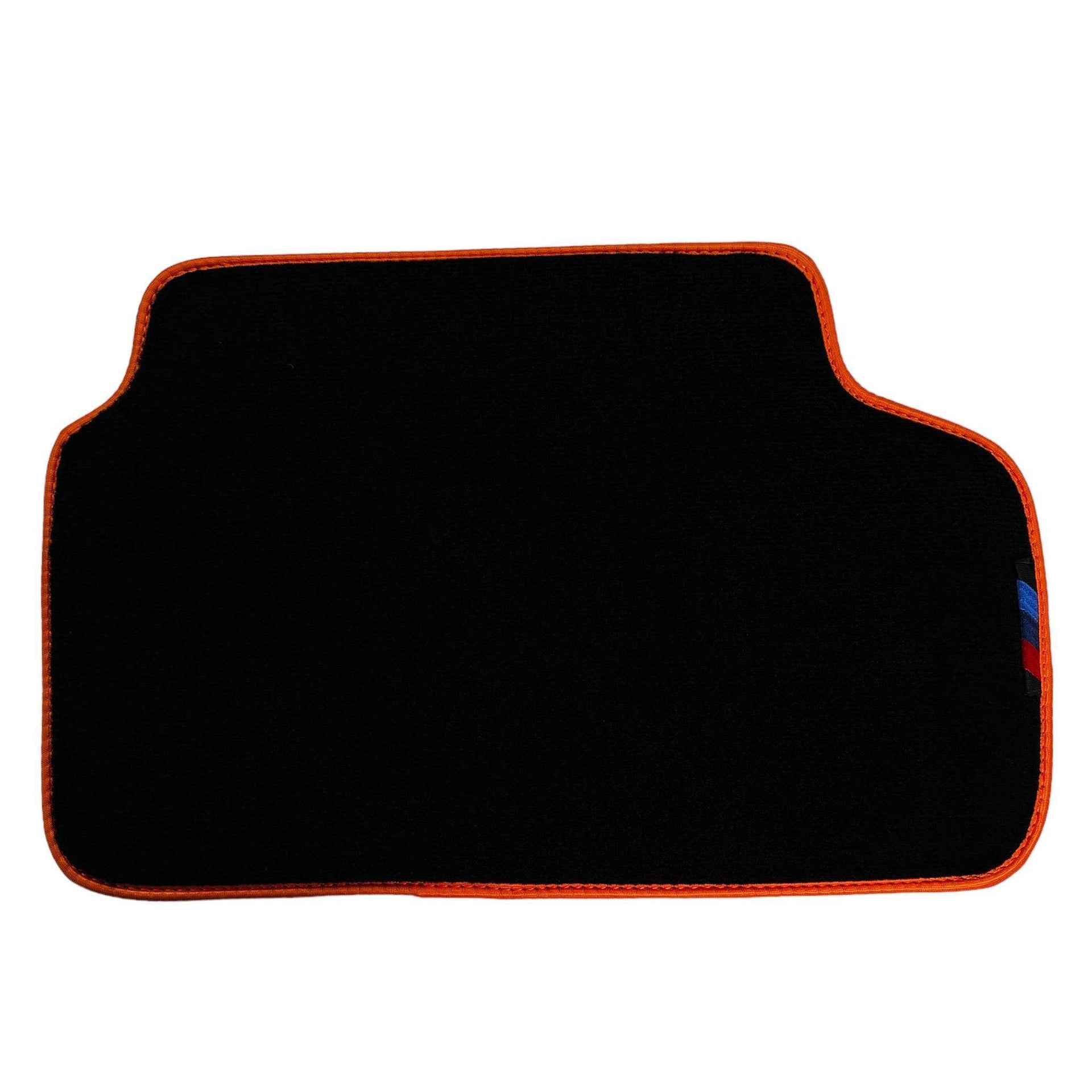 Black Mats For BMW Gran Tourer F46 (2015-2022) 7 Seats | Orange Trim - AutoWin