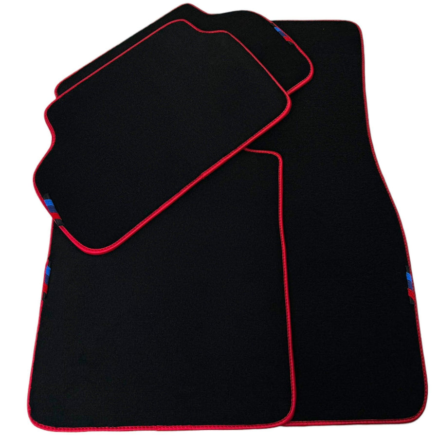 Black Mats For BMW Gran Tourer F46 (2015-2022) 5 Seats | Red Trim - AutoWin