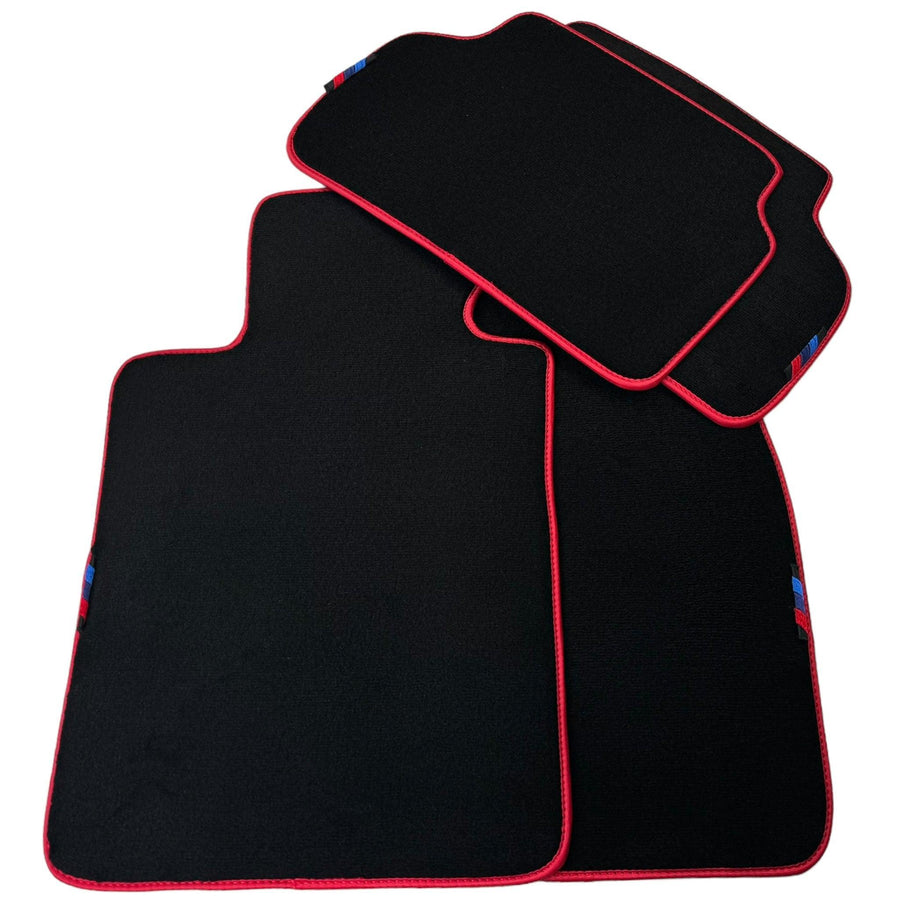 Black Mats For BMW M5 G90 (2023-2026) Sedan | Red Trim - AutoWin