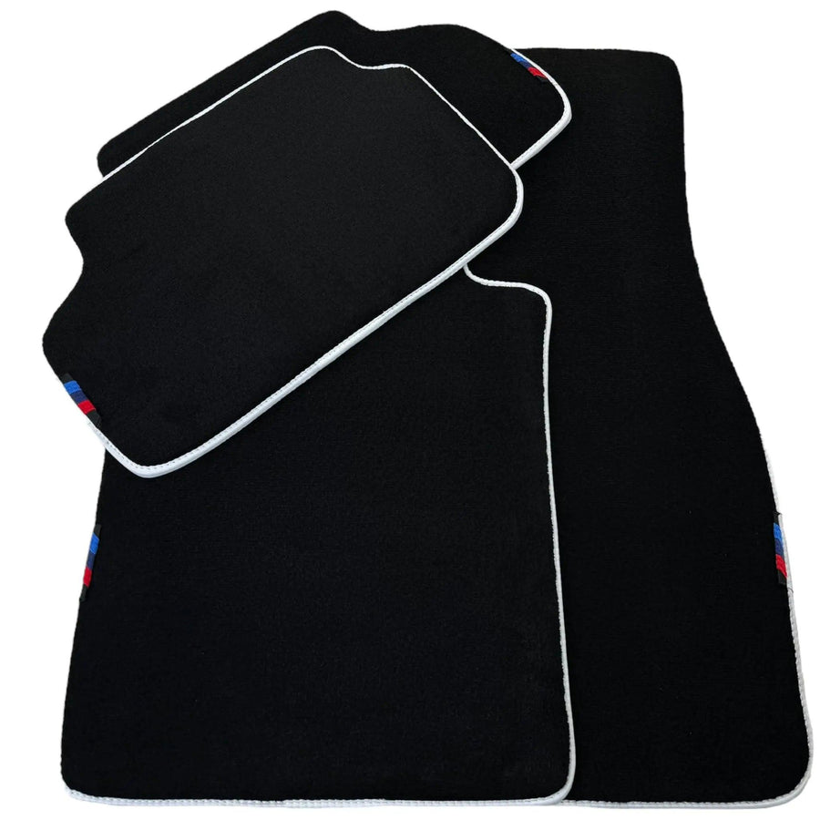 Black Mats For BMW M5 G90 (2023-2026) Sedan | White Trim - AutoWin