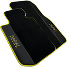 Black Mats For BMW M3 E92 | Fighter Jet Edition | Yellow Trim - AutoWin