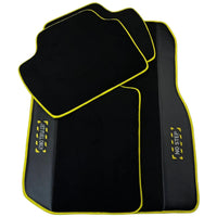 Black Mats For BMW X3 - E83 SUV | Fighter Jet Edition | Yellow Trim - AutoWin