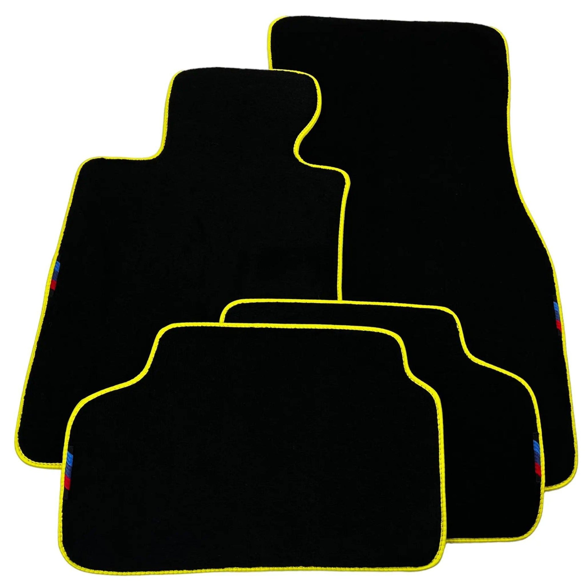 Black Mats For BMW X3 - E83 SUV | Yellow Trim - AutoWin