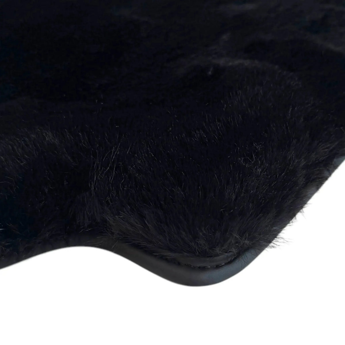 Black Sheepskin Floor Mats for Ferrari 458 Speciale (2012-2015)