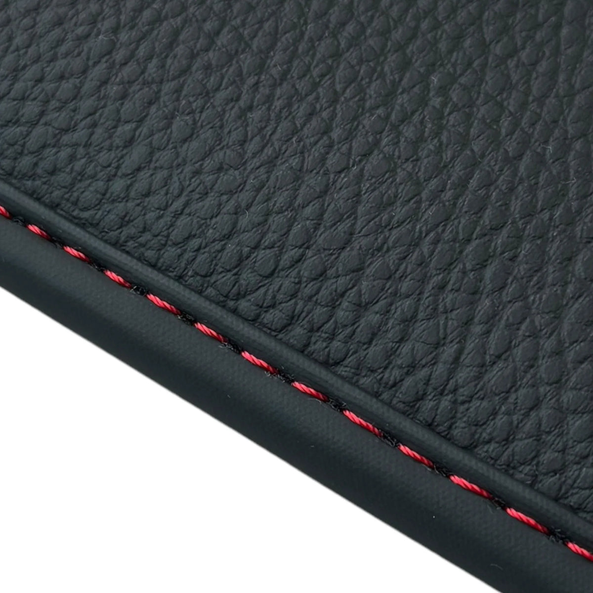 Black Sheepskin Floor Mats for Ferrari Portofino M (2018-2023) with Leather