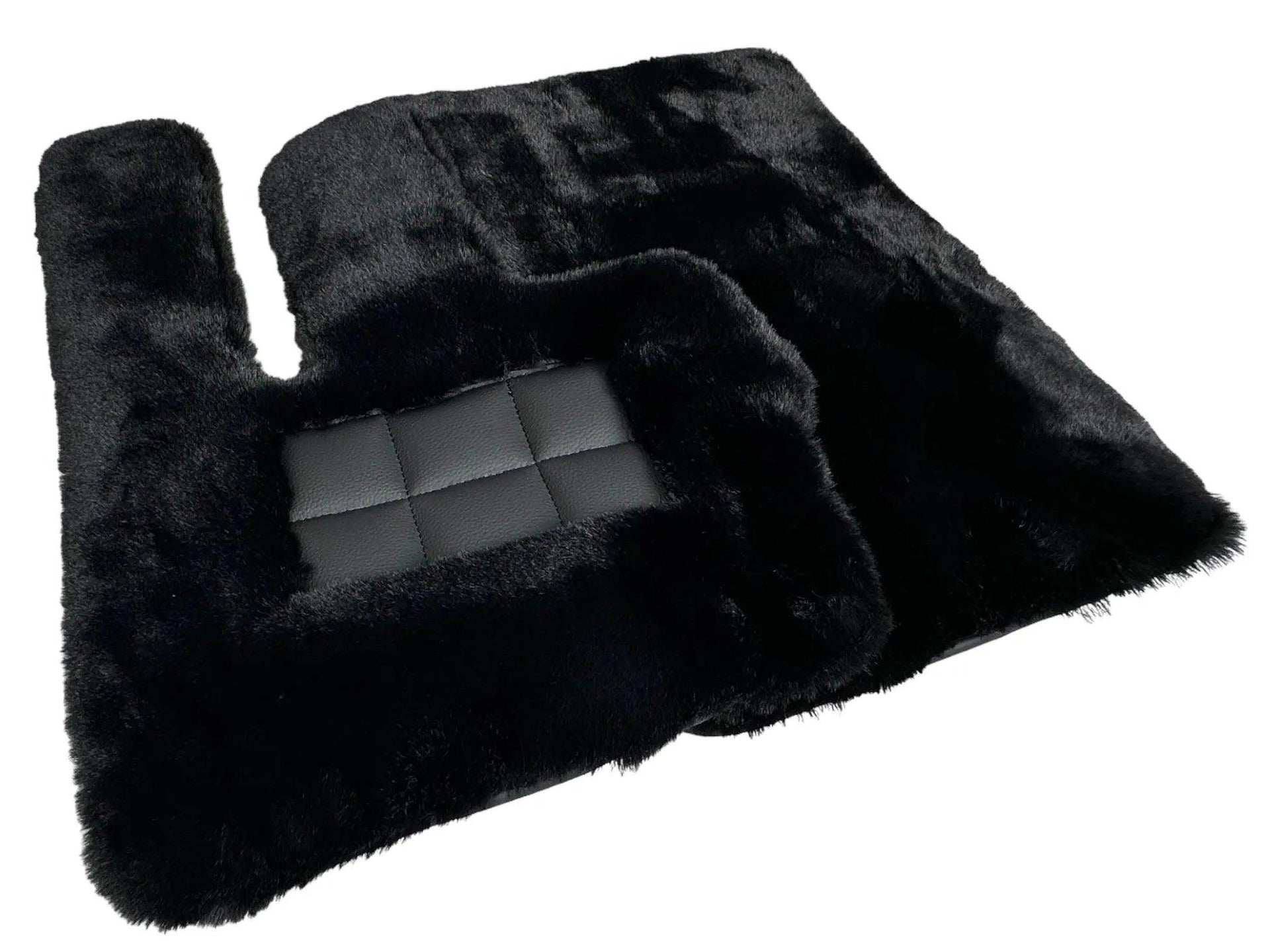 Black Sheepskin Floor Mats For Mercedes Benz E-Class W213 Sedan (2020-2023) | ER56 Design - AutoWin