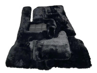 Black Sheepskin Floor Mats For Mercedes-Benz G Class W461 (1979-2008) ER56 Design - AutoWin
