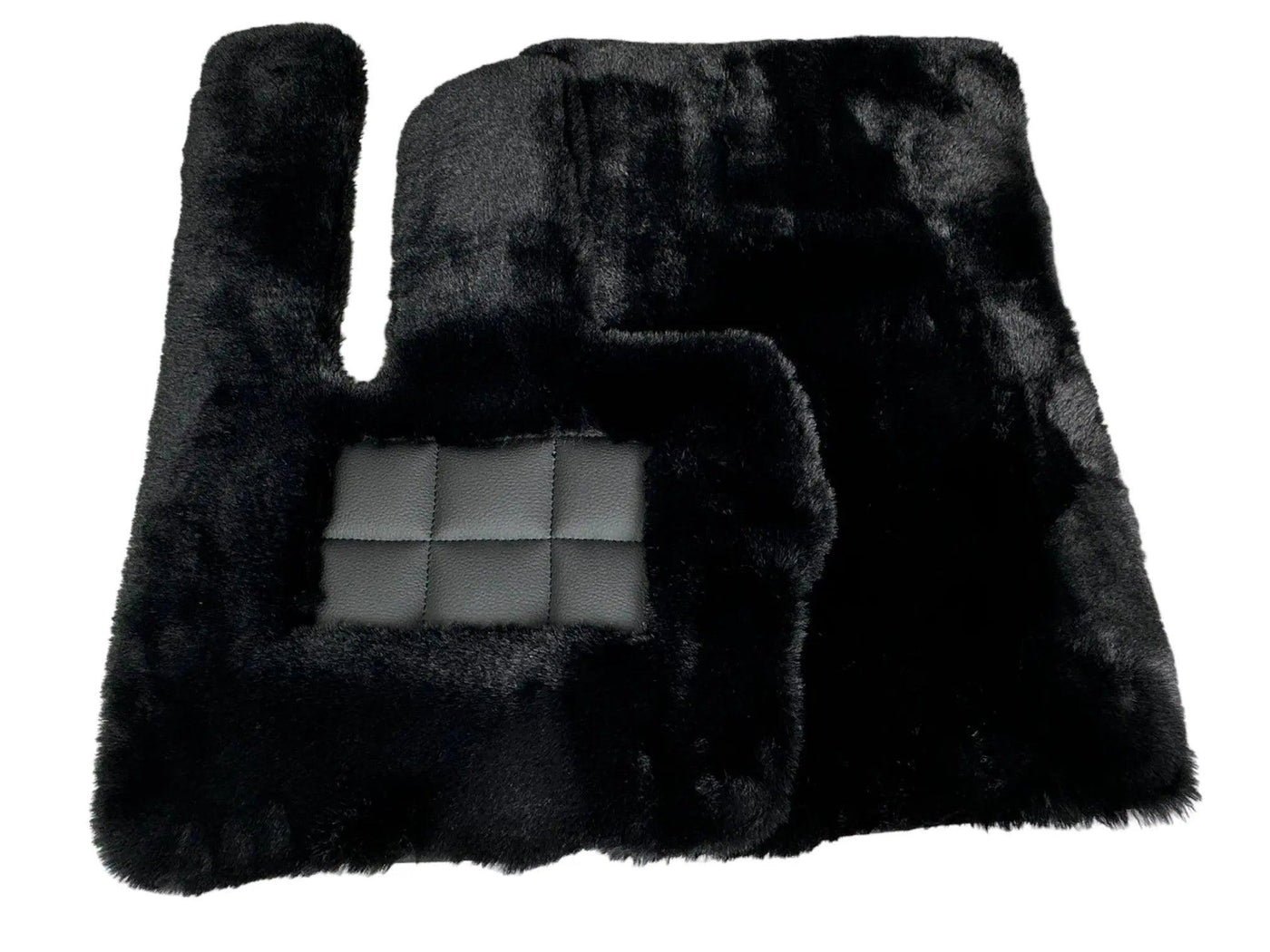 Black Sheepskin Floor Mats For Mercedes-Benz G Class W461 (1979-2008) ER56 Design - AutoWin