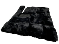 Black Sheepskin Floor Mats For Mercedes-Benz G Class W461 (1979-2008) ER56 Design - AutoWin