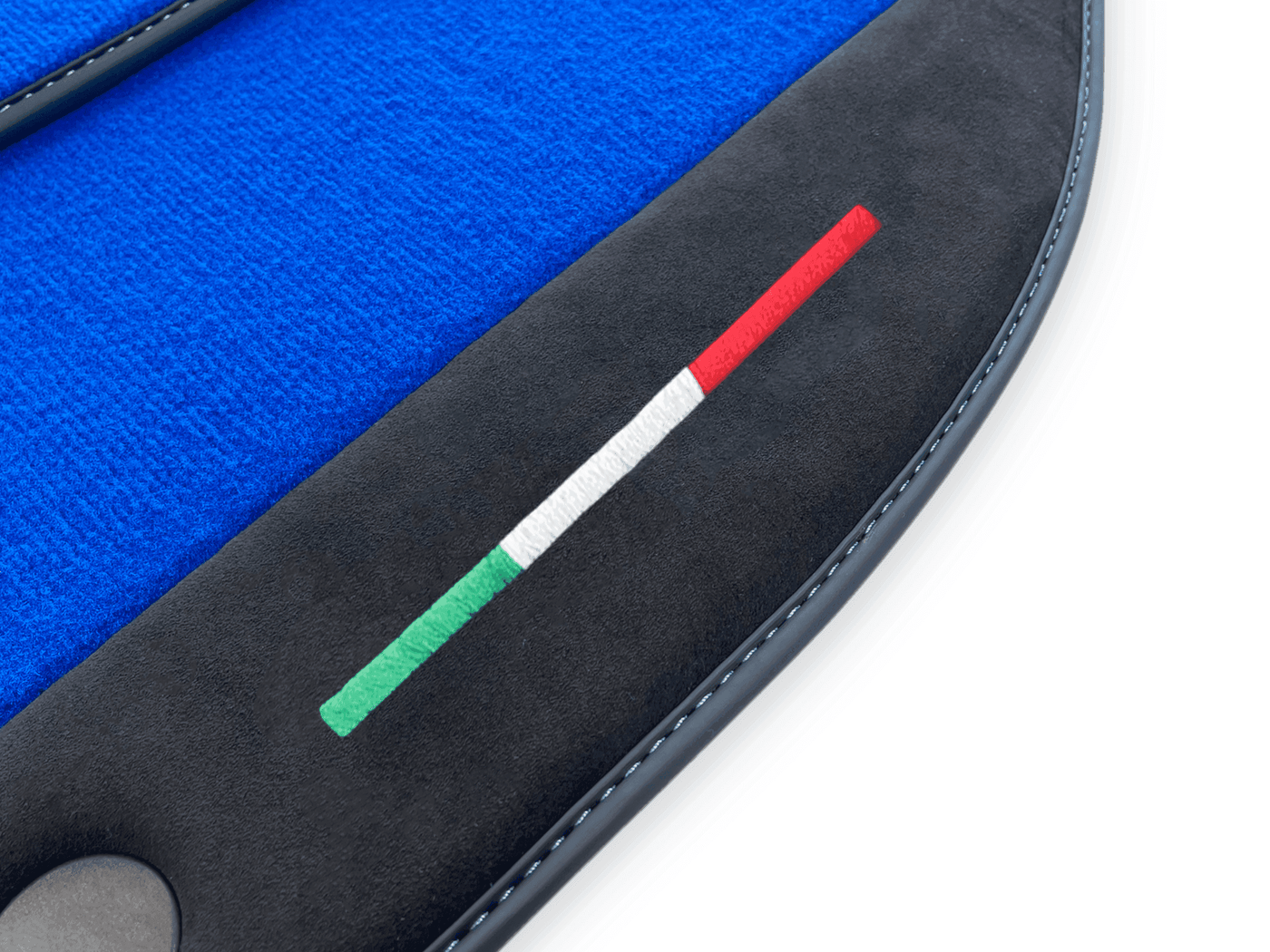Blue Floor Mats For Ferrari 458 Italia 2009-2015 Alcantara Leather - AutoWin
