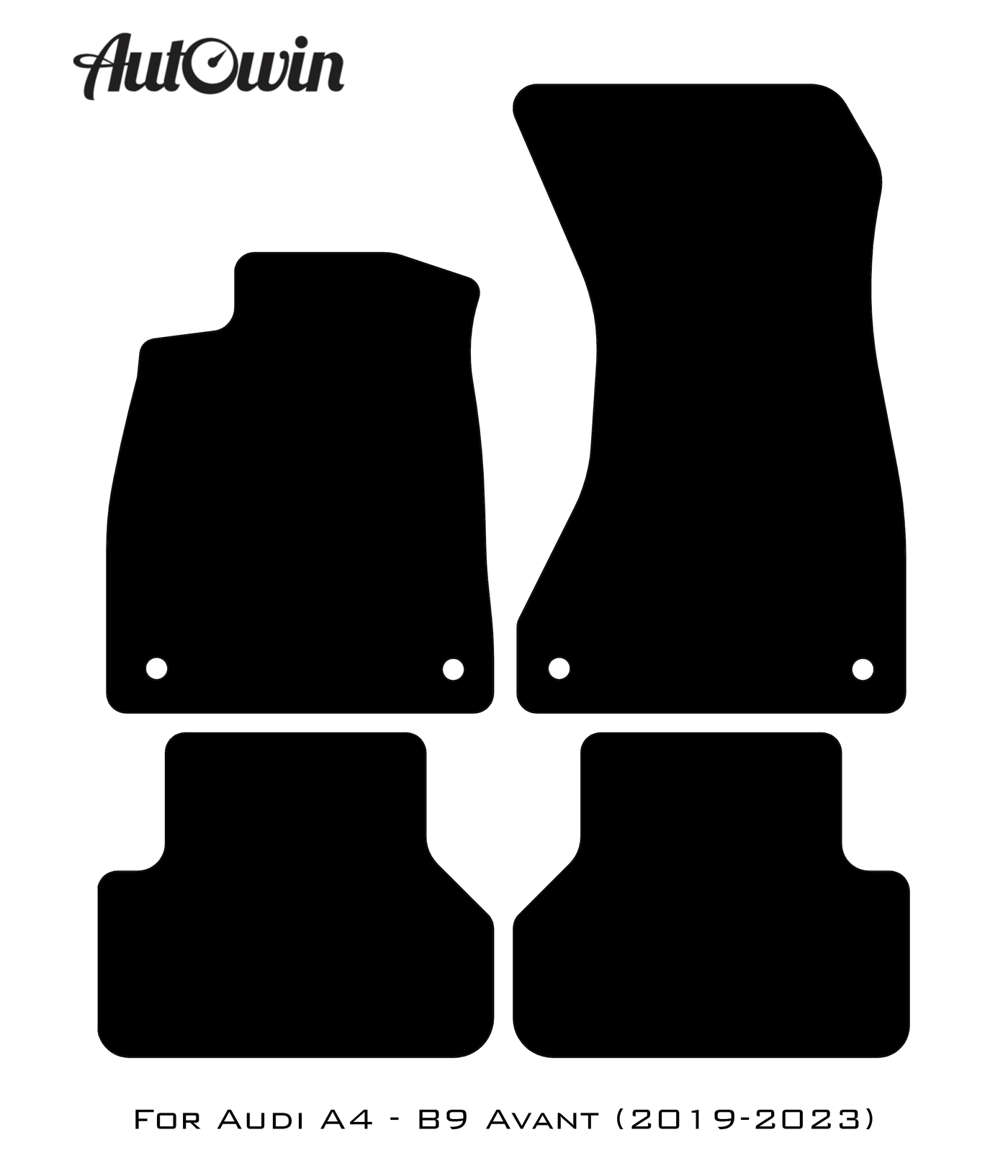 Blue Floor Mats for A4 - B9 Avant (2019-2023) | ER56 Design - AutoWin