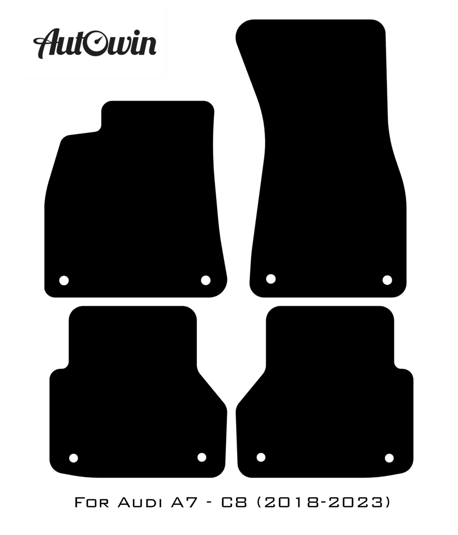 Blue Floor Mats for A7 - C8 (2018-2023) | ER56 Design - AutoWin