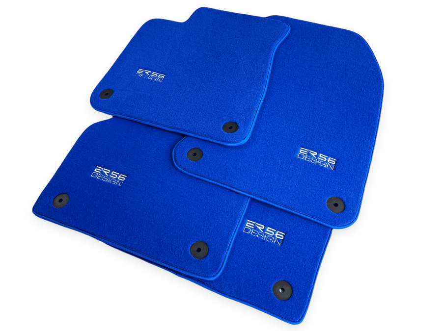 Blue Floor Mats for Audi A3 - Convertible (2014-2020) | ER56 Design - AutoWin