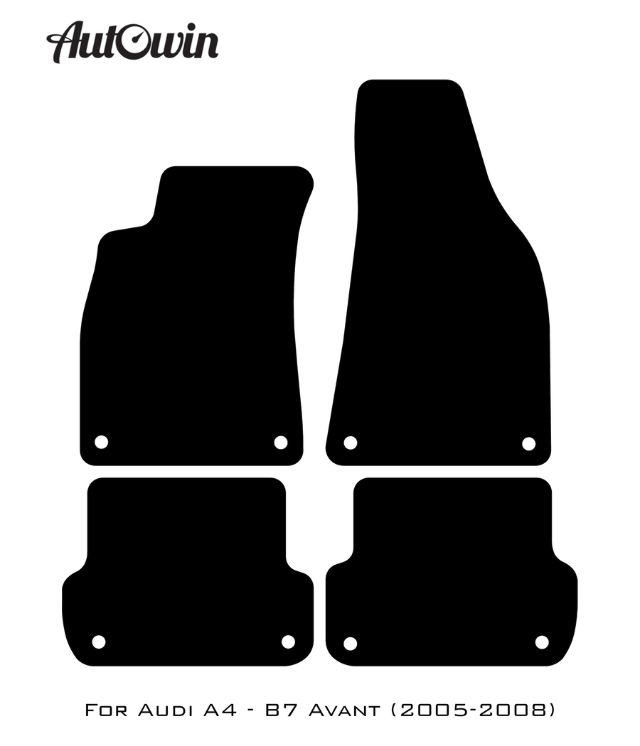 Blue Floor Mats for Audi A4 - B7 Avant (2005-2008) | ER56 Design - AutoWin