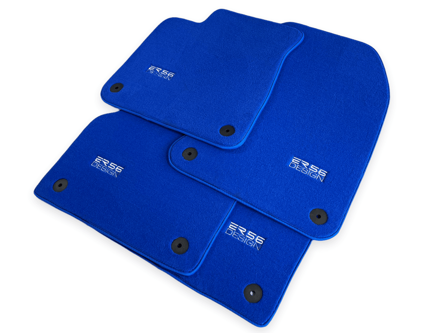 Blue Floor Mats for Audi A4 - B7 Avant (2005-2008) | ER56 Design - AutoWin