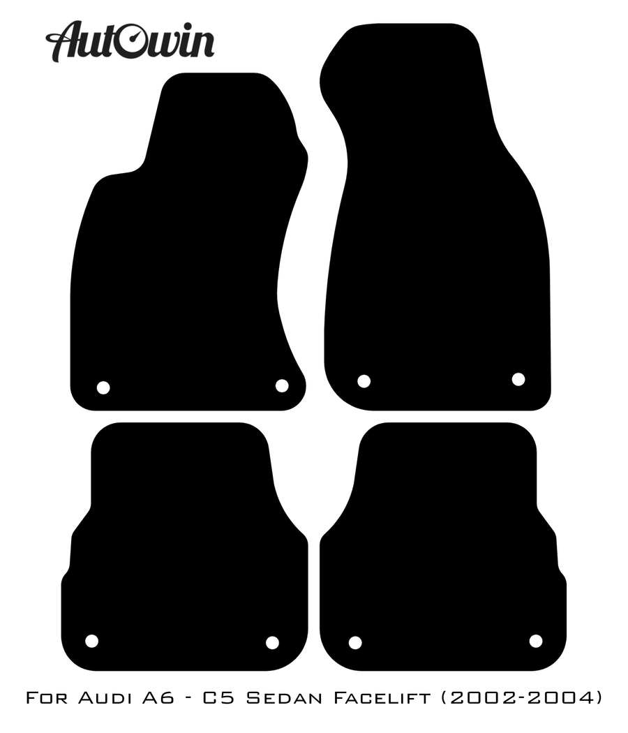 Blue Floor Mats for Audi A6 - C5 Sedan Facelift (2002-2004) | ER56 Design - AutoWin