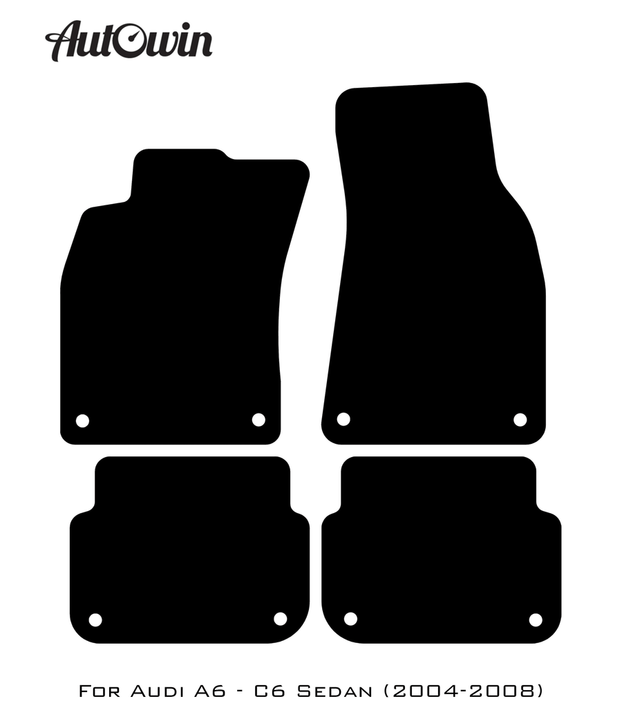 Blue Floor Mats for Audi A6 - C6 Sedan (2004-2008) | ER56 Design - AutoWin