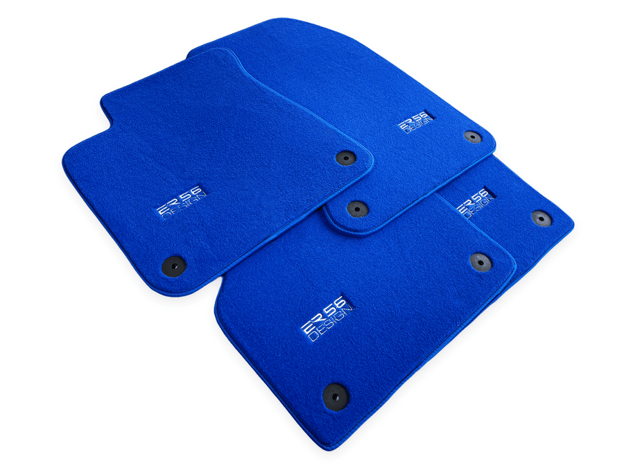 Blue Floor Mats for Audi A6 - C6 Sedan Facelift (2008-2011) | ER56 Design - AutoWin
