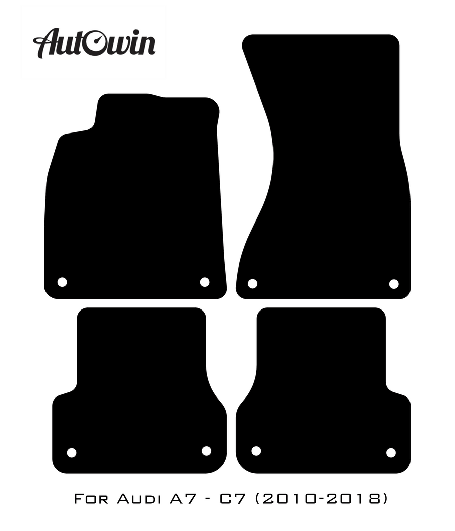 Blue Floor Mats for Audi A7 - C7 (2010-2018) | ER56 Design - AutoWin
