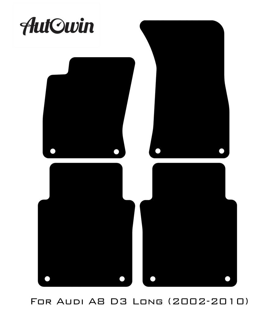 Blue Floor Mats for Audi A8 D3 Long (2002-2010) | ER56 Design - AutoWin