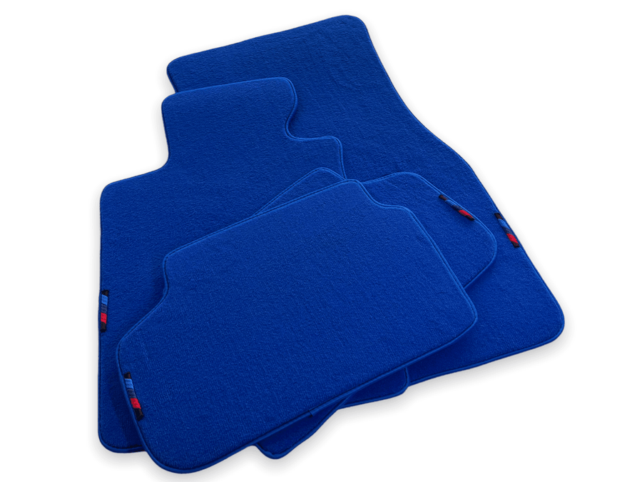 Blue Floor Mats For BMW M5 G90 (2023-2026) Sedan With M Package - AutoWin