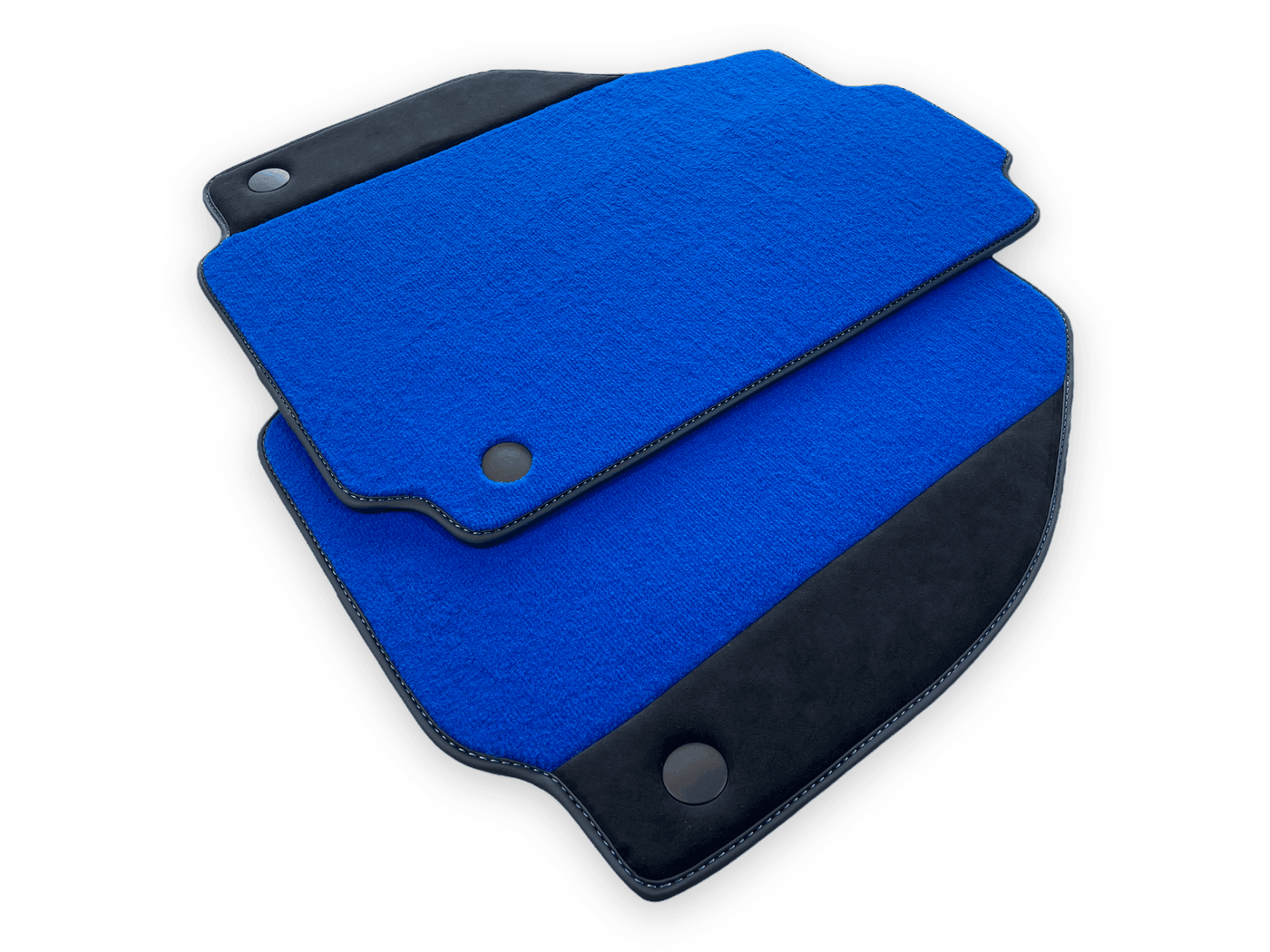 Blue Floor Mats For Ferrari 458 Italia 2009-2015 With Alcantara Leather - AutoWin