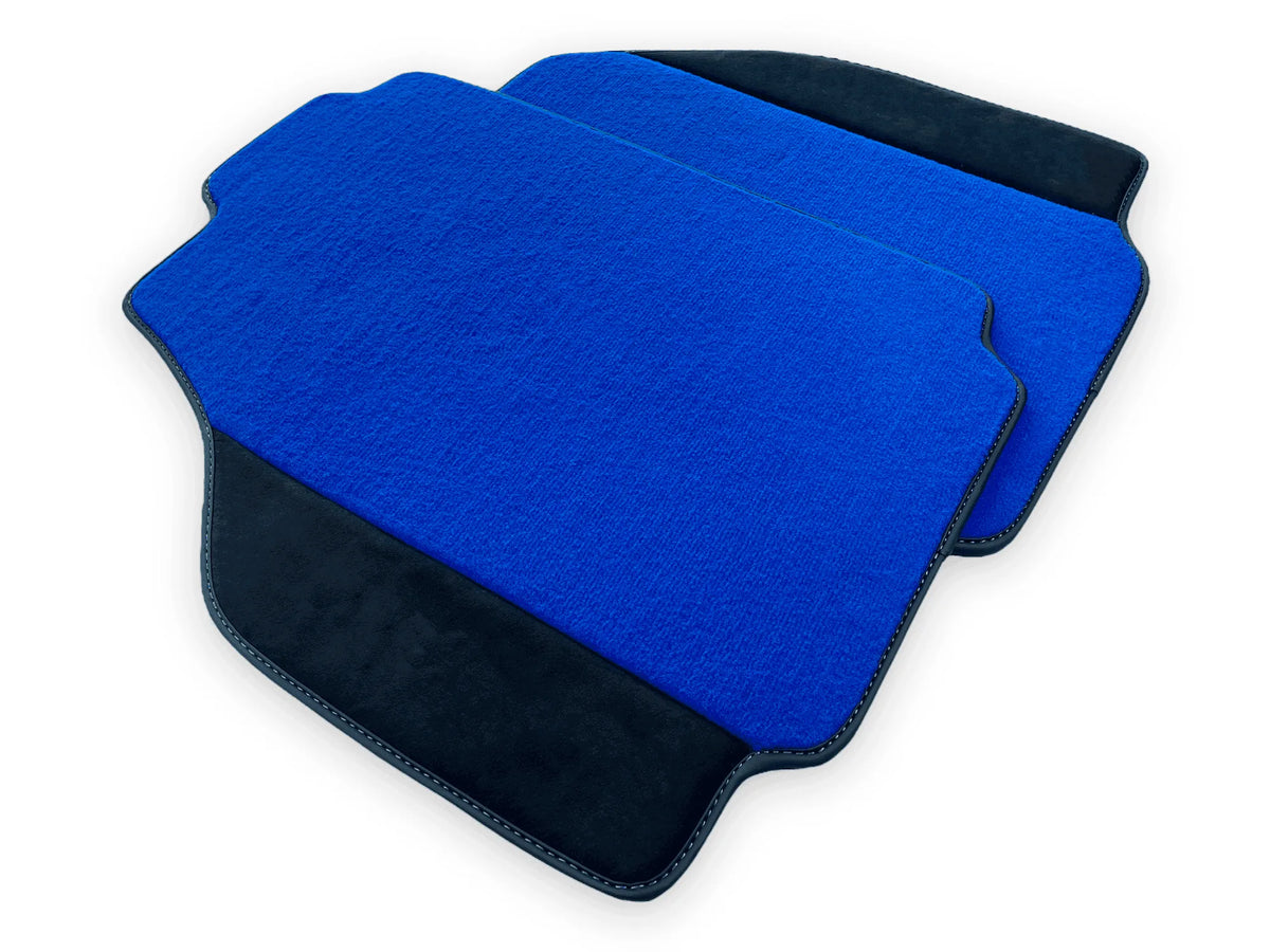 Blue Floor Mats For Ferrari 488 Pista Spider 2019-2021 With Alcantara Leather