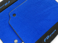 Blue Floor Mats For Ferrari F8 Spider 2019-2022 With Alcantara - AutoWin