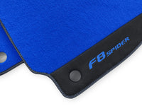 Blue Floor Mats For Ferrari F8 Spider 2019-2022 With Alcantara - AutoWin