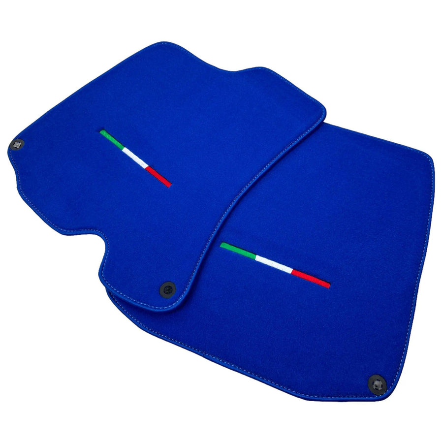Blue Floor Mats For Ferrari Portofino (2018-2023) Italian Edition - AutoWin
