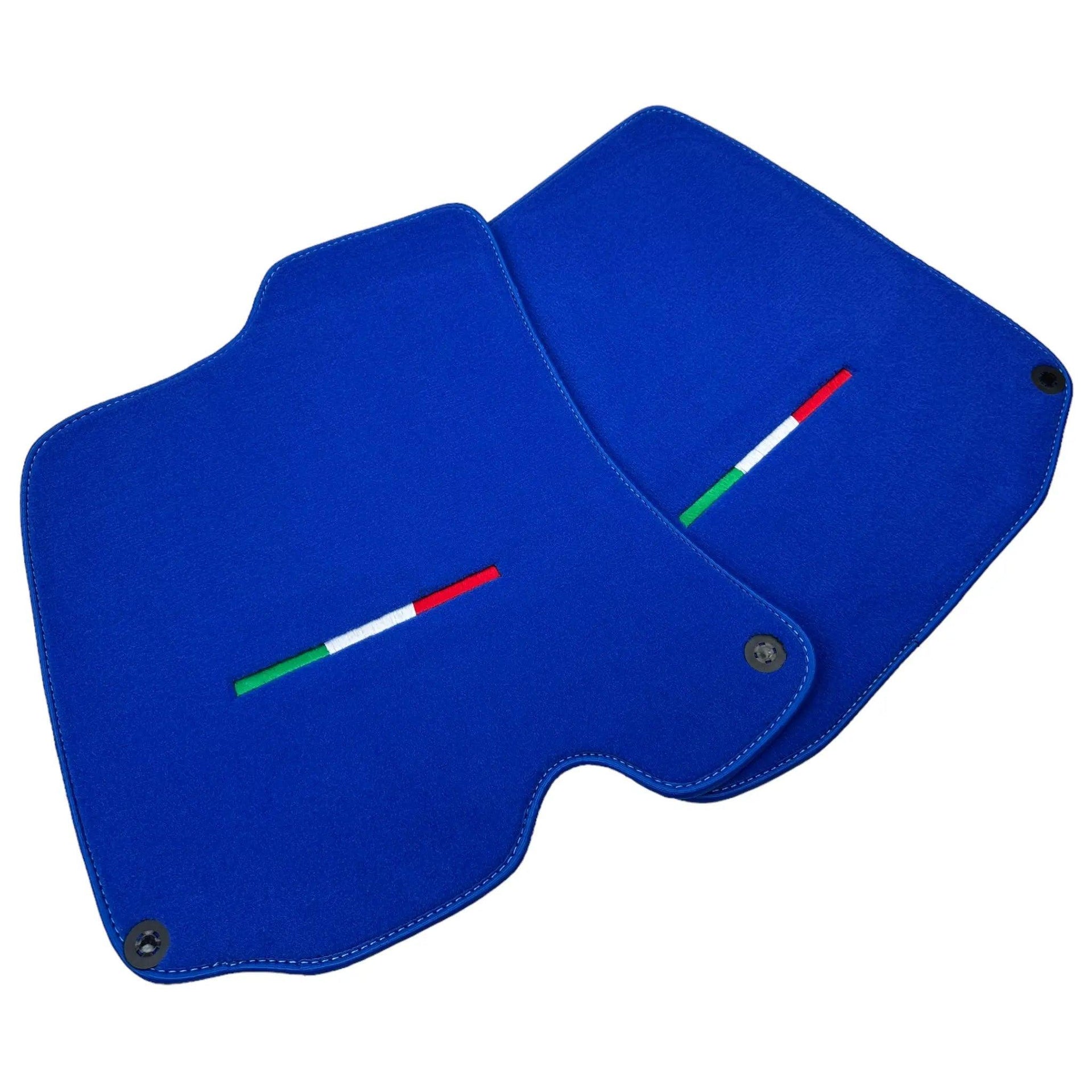 Blue Floor Mats For Ferrari Portofino (2018-2023) Italian Edition - AutoWin